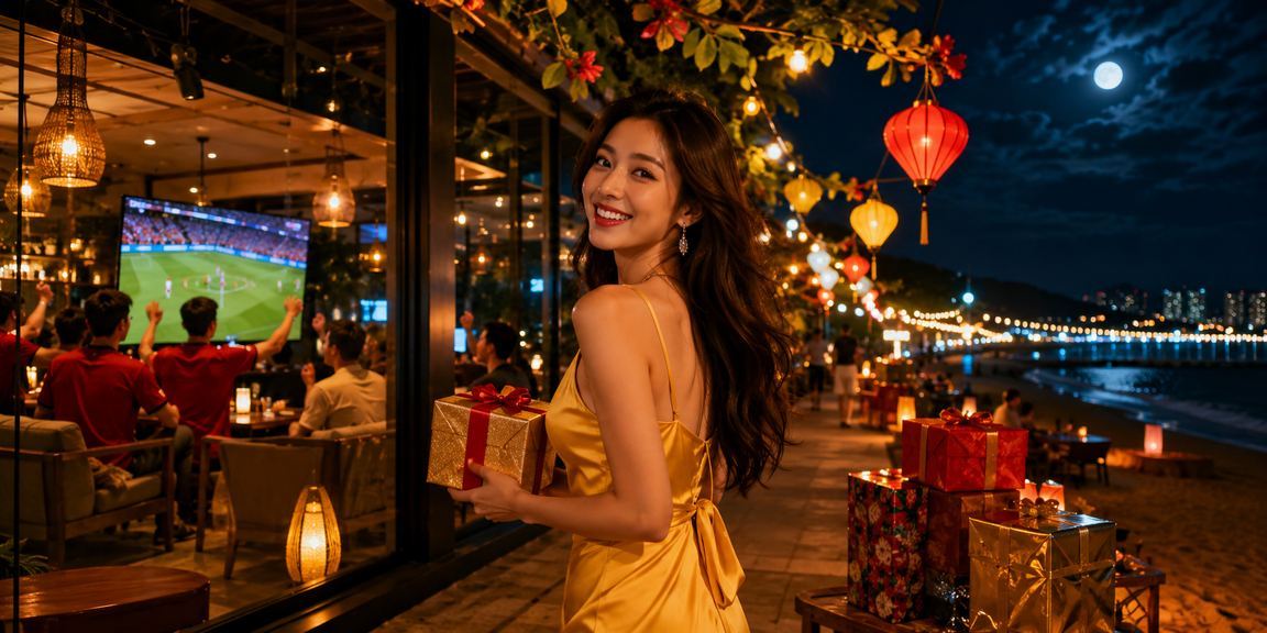Người dùng Đà Nẵng xem kèo bóng đá và đặt cược qua điện thoại tại chợ đêm sầm uất