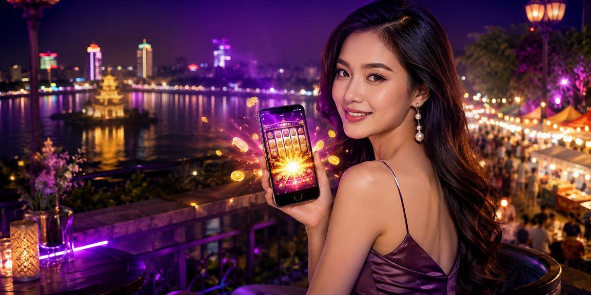 Người chơi tại chợ đêm Hà Nội trải nghiệm slot game và chương trình VIP cao cấp